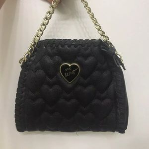 Betsey Johnson mini quilted chain handbag